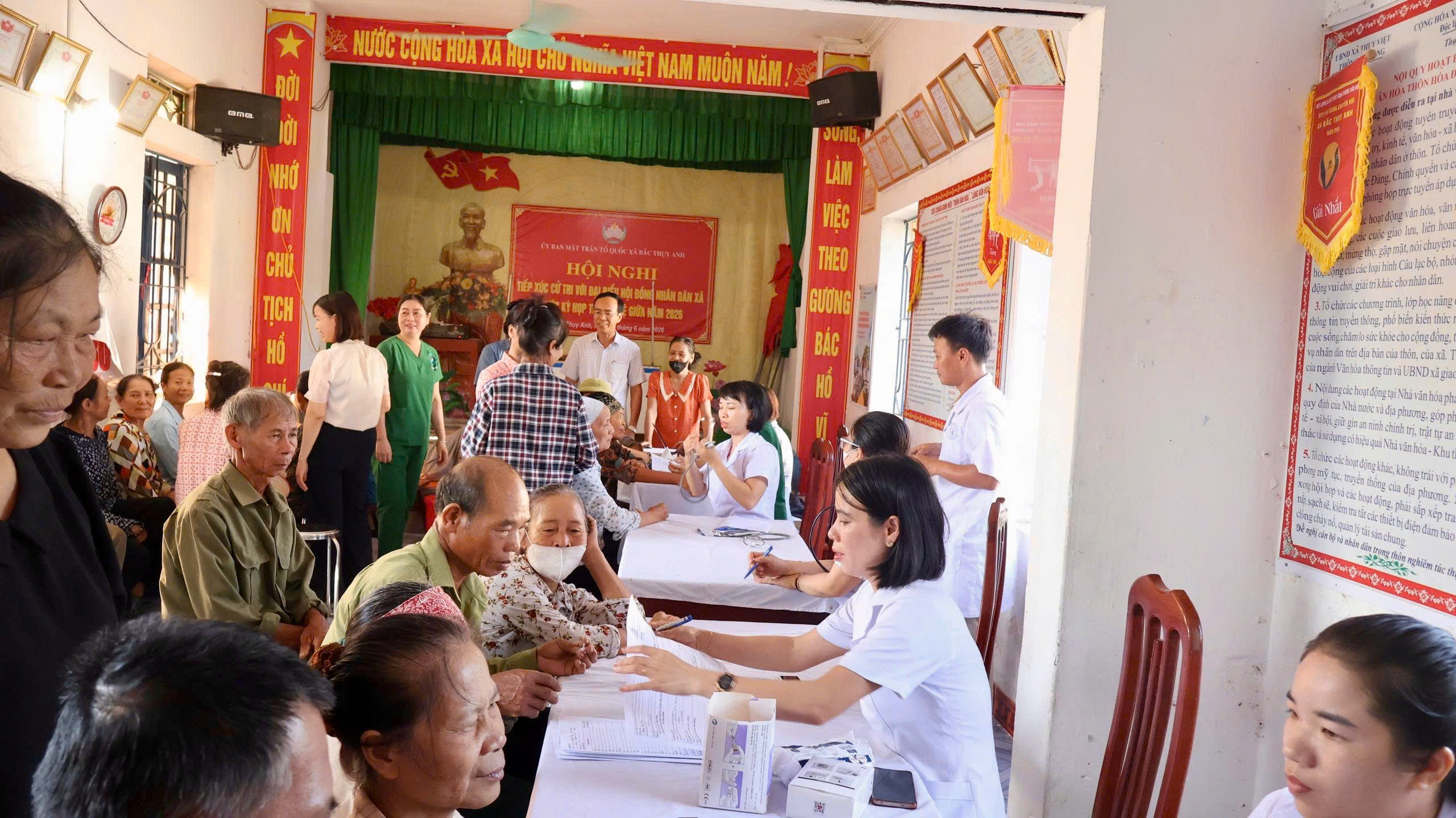 🏥 LÃNH ĐẠO XÃ BẮC THỤY ANH THĂM, ĐỘNG VIÊN CÔNG TÁC KHÁM SỨC KHỎE ĐỊNH KỲ CHO NHÂN DÂN