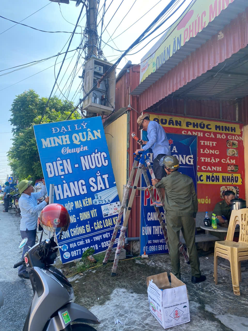 Xã Bắc Thụy Anh ra quân giải tỏa, xử lý vi phạm hành lang  an toàn giao thông, lập lại trật tự công cộng