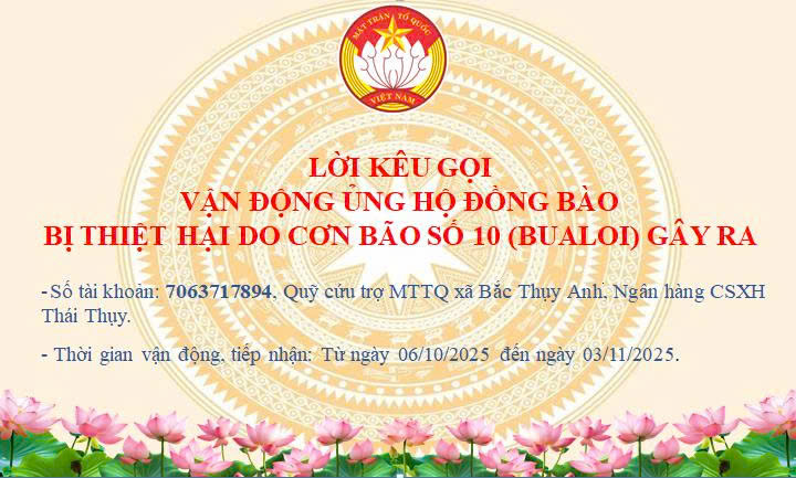 LỜI KÊU GỌI VẬN ĐỘNG ỦNG HỘ ĐỒNG BÀO   BỊ THIỆT HẠI DO CƠN BÃO SỐ 10 (BUALOI) GÂY RA
