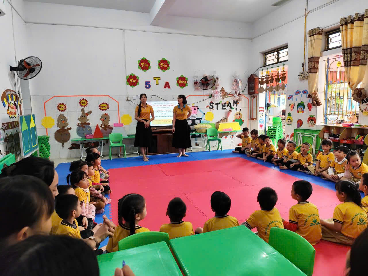 TRƯỜNG MẦM NON THUỴ VĂN XÃ BẮC THUỴ ANH TỔ CHỨC HIỆU QUẢ CHUYÊN ĐỀ LĨNH VỰC PHÁT TRIỂN NHẬN THỨC LỒNG GHÉP GIÁO DỤC DINH DƯỠNG QUA HOẠT ĐỘNG KHÁM PHÁ KHOA HỌC TẠI LỚP 5TA