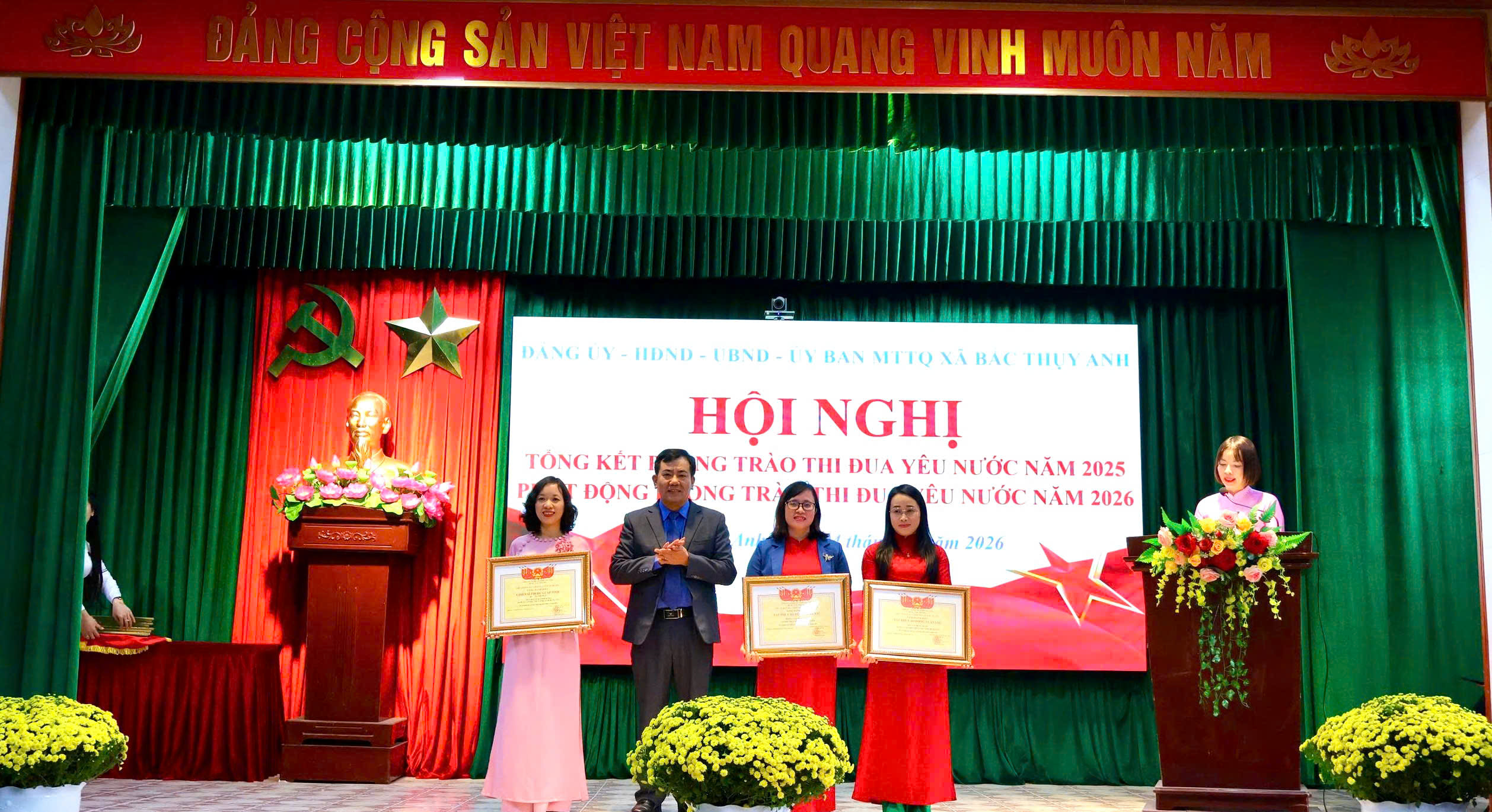 Xã Bắc Thụy Anh tổ chức Hội nghị tổng kết phong trào thi đua yêu nước năm 2025, phát động phong trào thi đua yêu nước năm 2026