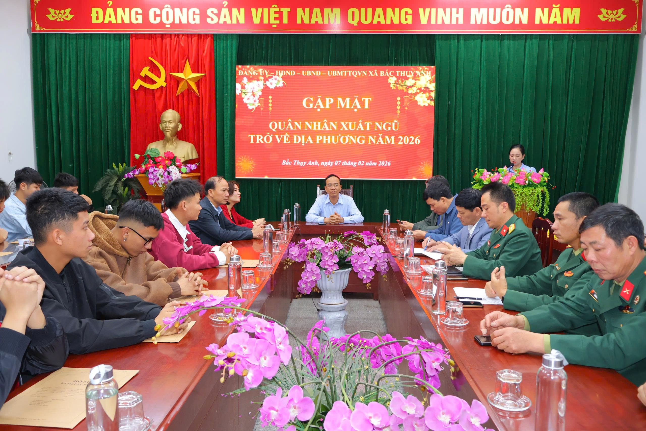 Xã Bắc Thụy Anh tổ chức gặp mặt quân nhân hoàn thành nghĩa vụ quân sự  tại ngũ trở về địa phương năm 2026