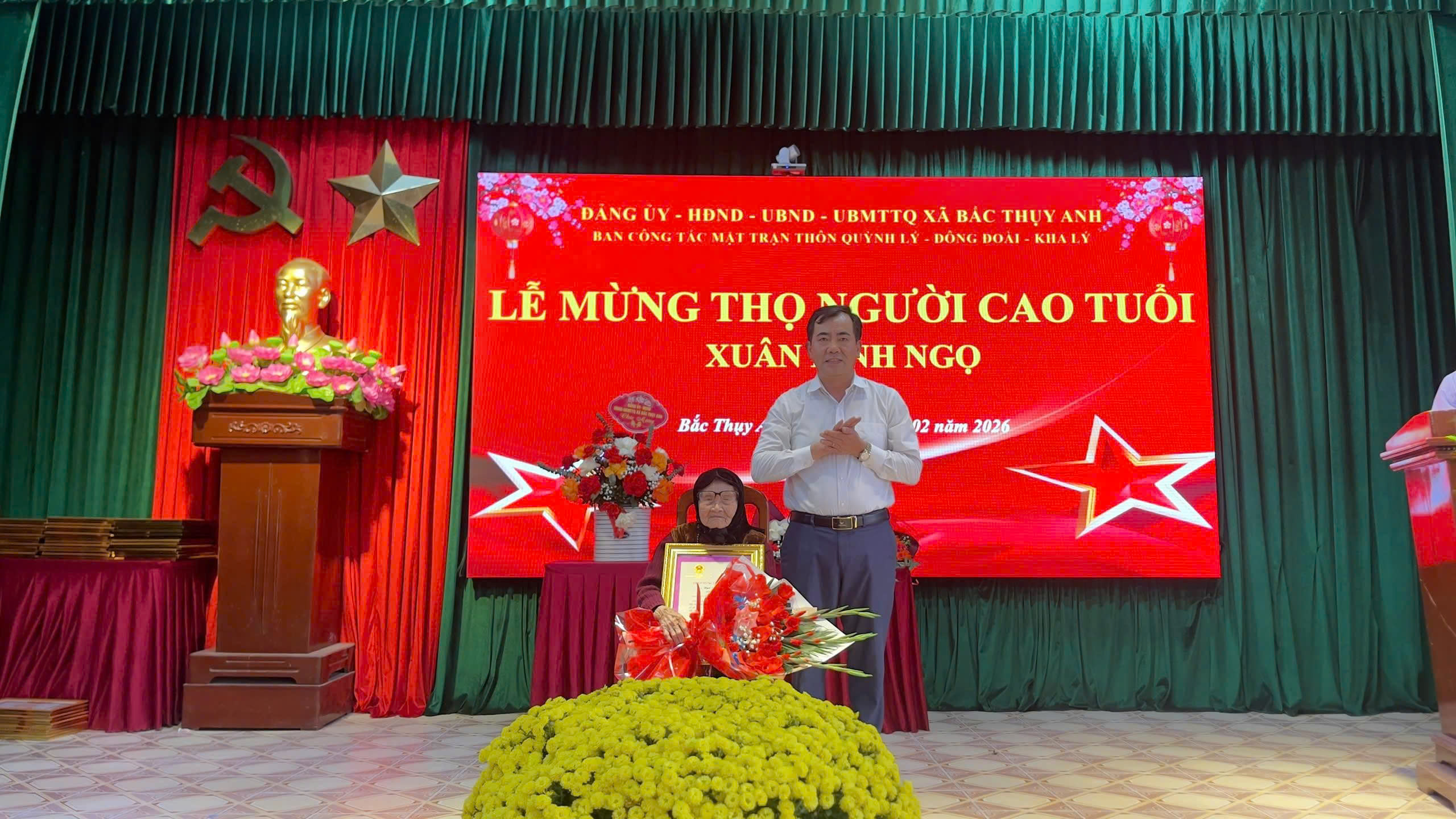 XÃ BẮC THỤY ANH LONG TRỌNG TỔ CHỨC LỄ MỪNG THỌ, CHÚC THỌ NGƯỜI CAO TUỔI – XUÂN BÍNH NGỌ NĂM 2026