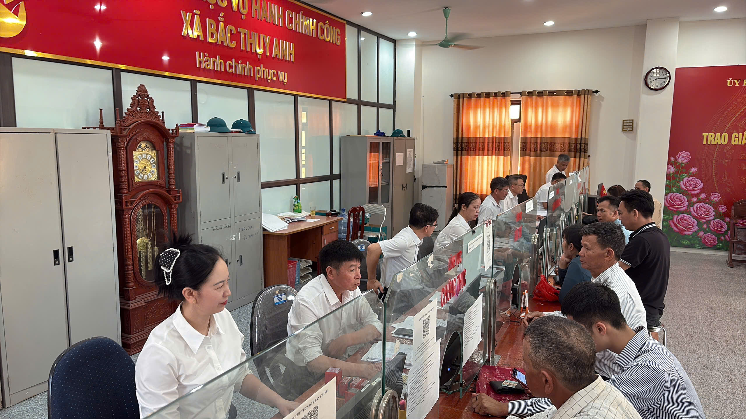 Trung tâm phục vụ hành chính công xã Bắc Thụy Anh  “Vì sự hài lòng của người dân và doanh nghiệp”