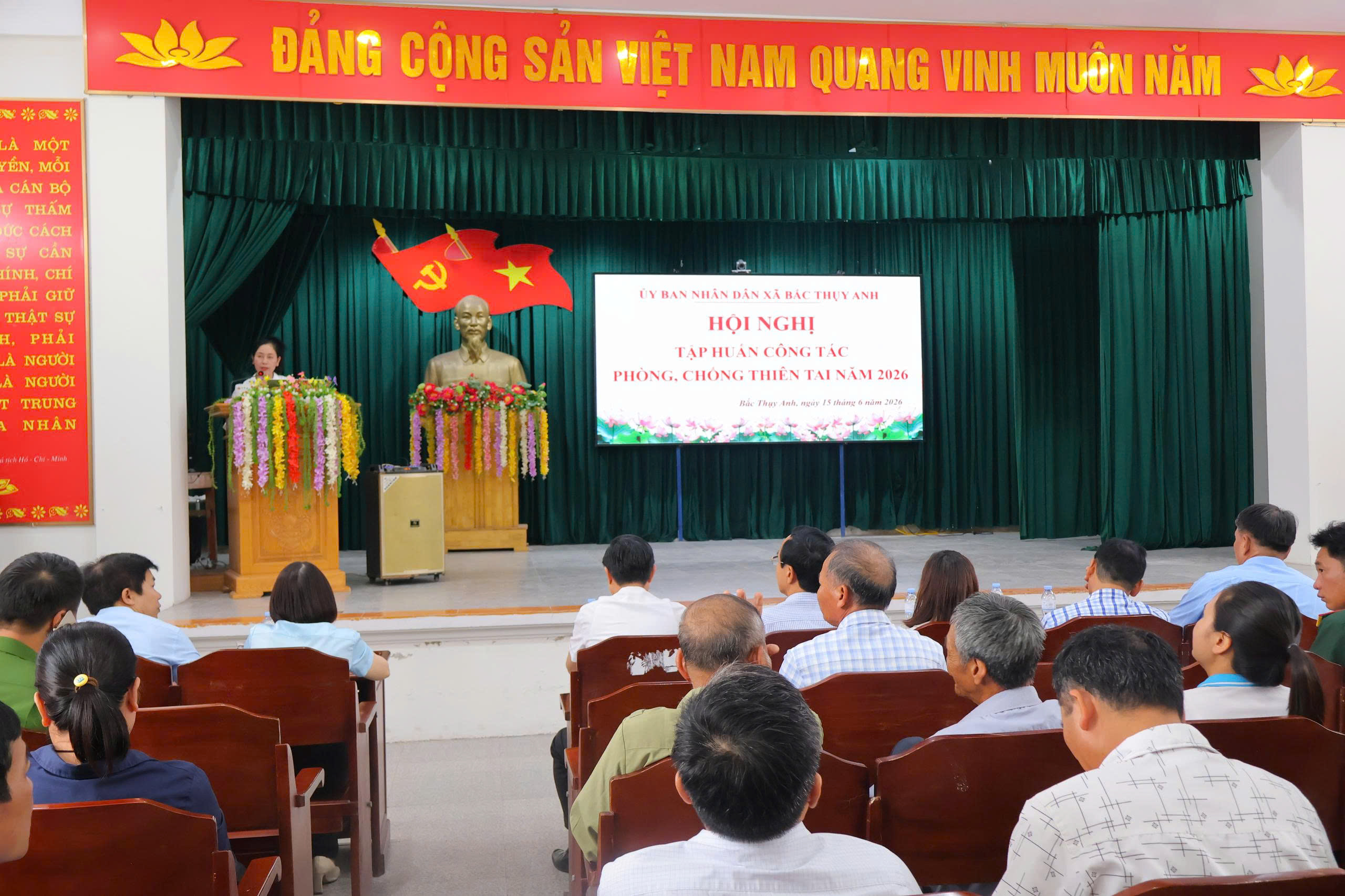 Xã Bắc Thụy Anh tổ chức Hội nghị tập huấn công tác phòng, chống thiên tai năm 2026