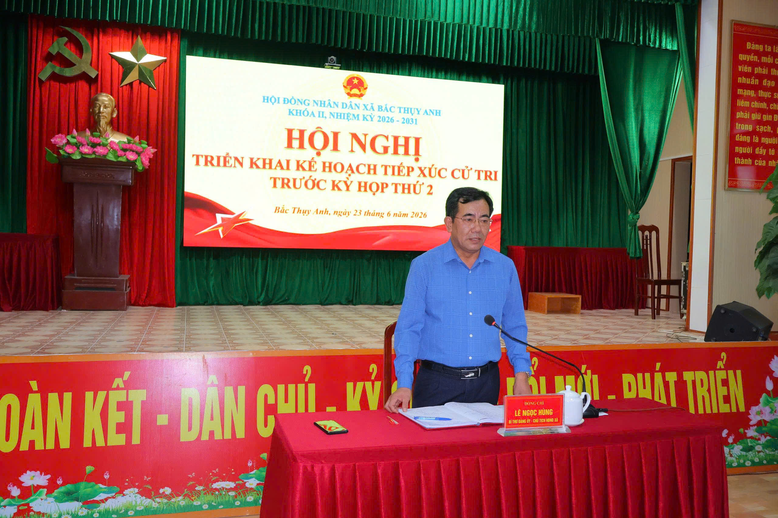 Thường trực HĐND xã Bắc Thụy Anh tổ chức Hội nghị thống nhất nội dung, kế hoạch tiếp xúc cử tri trước kỳ họp thứ hai HĐND xã khóa II, nhiệm kỳ 2026 - 2031